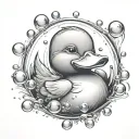 bubble ducky tattoo design idea