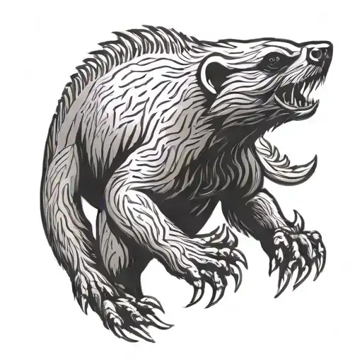 honey badger tattoo symbol tattoo design idea