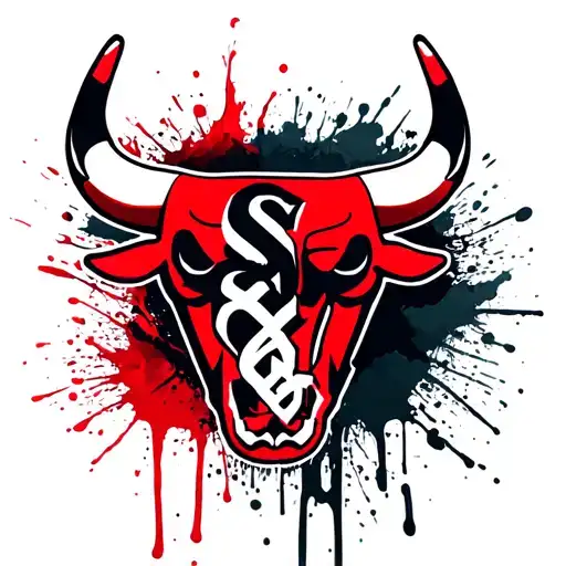 the chicago white sox logo in the middle the chicago bulls logo on the right the chicago bears logo on the left  tattoo design idea