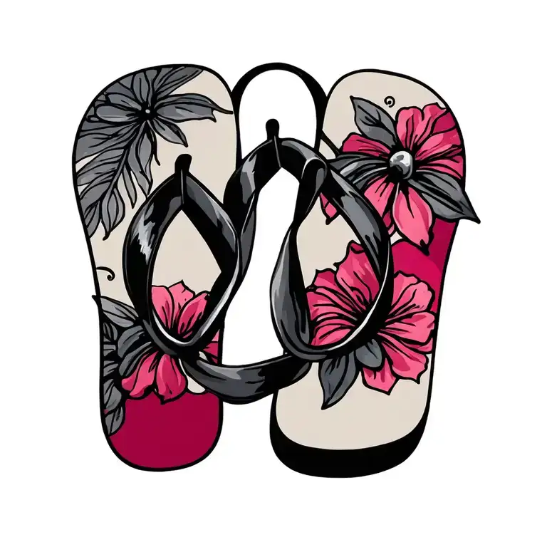 flip flops tattoo design idea