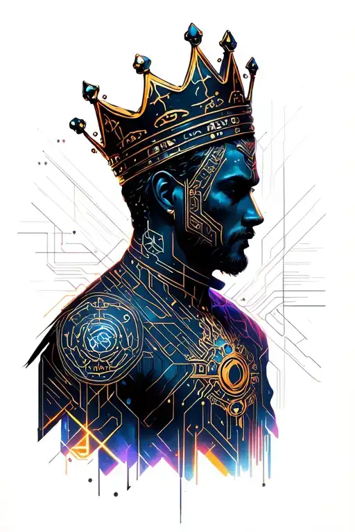 Aryan with crown tattoo design idea