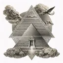 ancient pyramid tattoo design idea