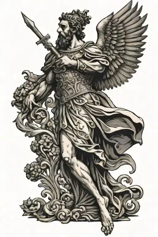 four cardinal virtues marcus aurelius tattoo design idea