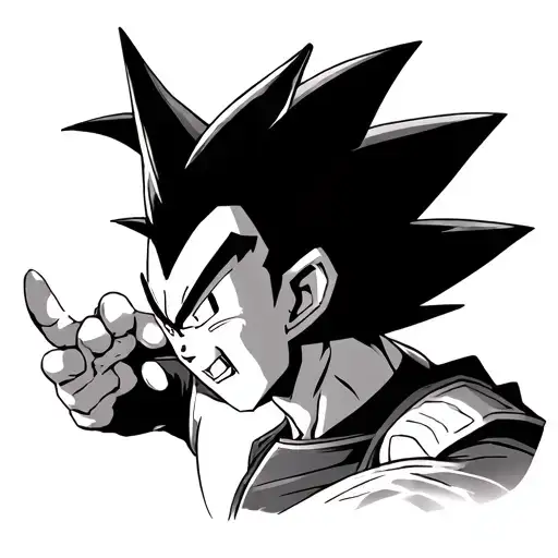vegeta dragon ball, Gausin, NLMB, 1999 tattoo design idea