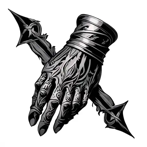 gauntlet tattoo design idea