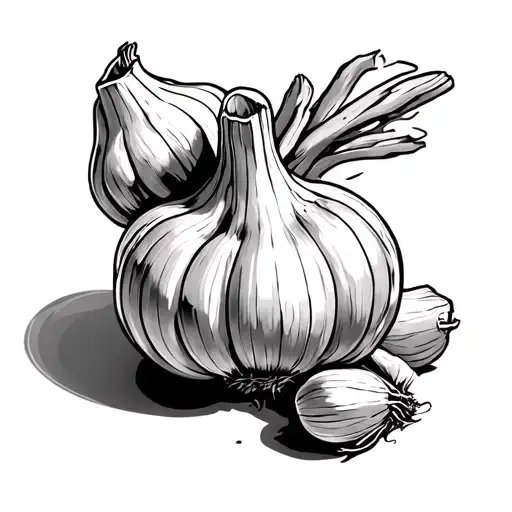 tater tot garlic tattoo design idea