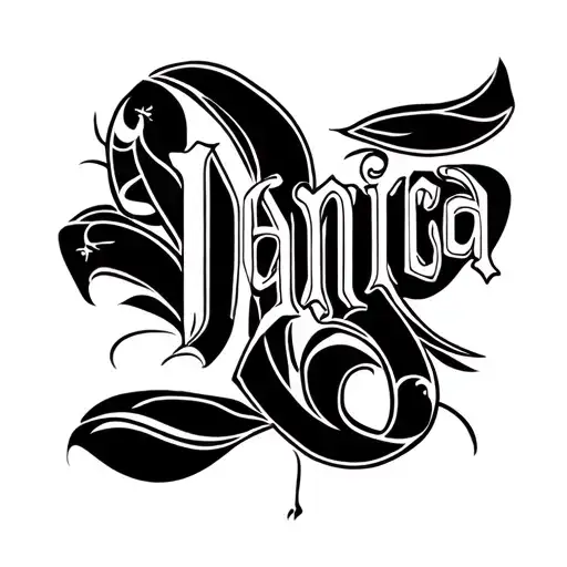 "Danica" Two Word Ambigram Generator tattoo design idea