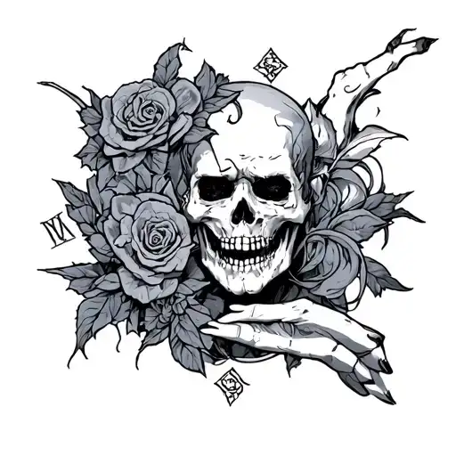 seven dealt sins manga style tattoo design idea