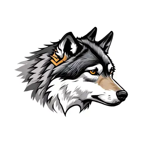 a wolf representing Benjamin from the 12 tribes of israel tattoo design idea