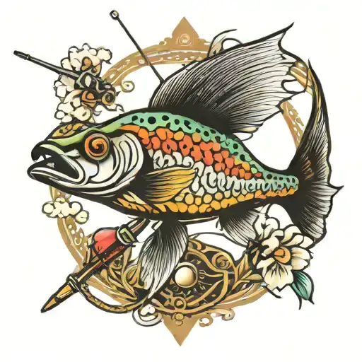 FISHING LURE tattoo design idea