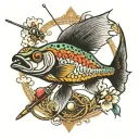 FISHING LURE tattoo design idea