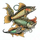 FISHING LURE tattoo design idea