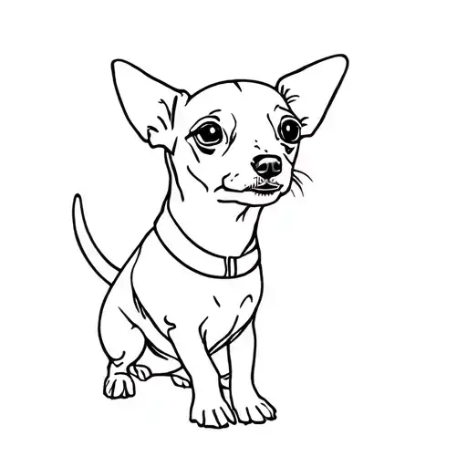 Chiweenie tattoo design idea