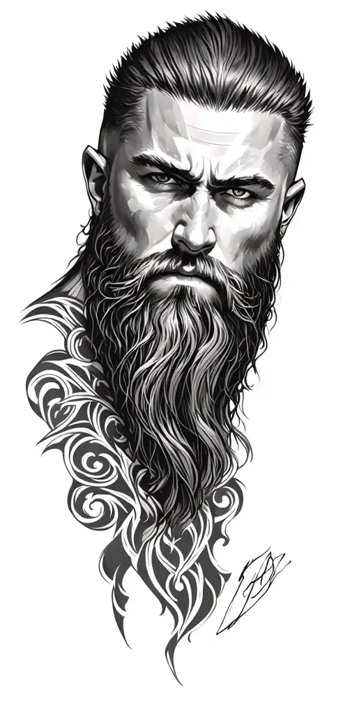 Ragnar Lothbrok themed tattoo tattoo design idea
