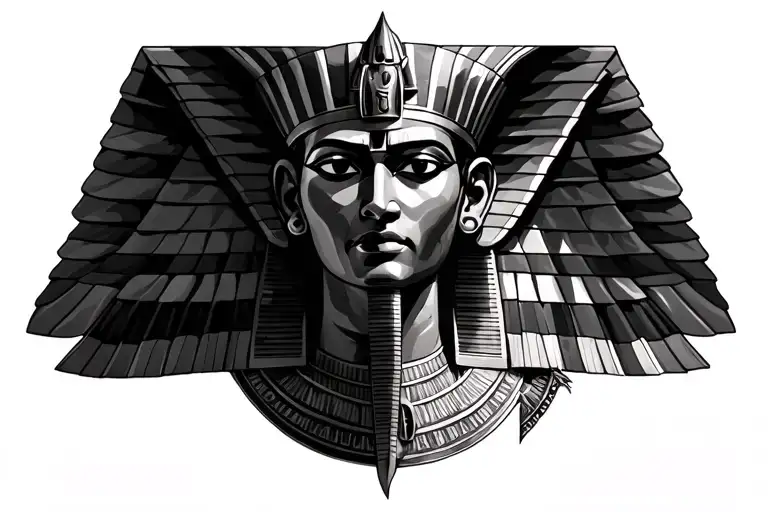 Coverup egyptian tattoo god tattoo design idea