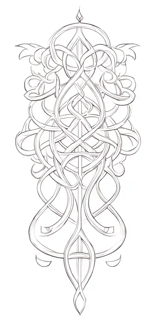 irish, celtic tattoo design idea
