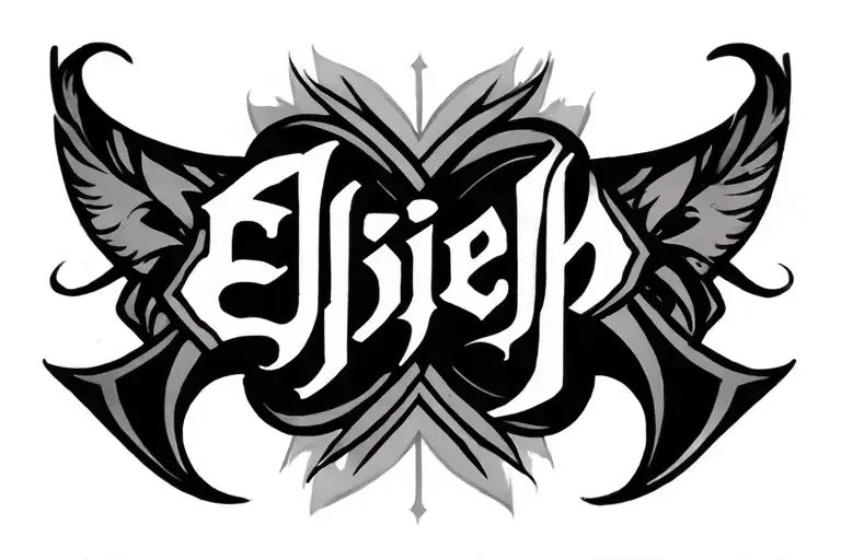 elijah jessenia ambigram tattoo tattoo design idea