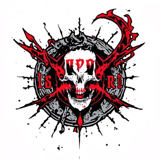 Something that would look like a logo for the project "Libido is killed!" Perhaps with the mood of the panels, and other things. Black-red tattoo design idea