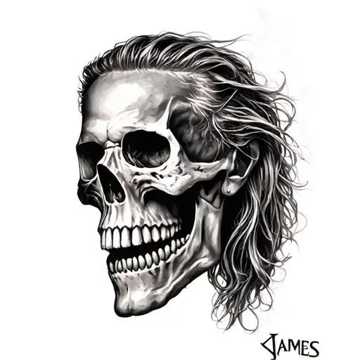 SKULL + James Hetfield tattoo design idea