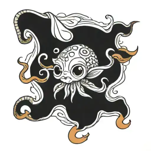 bb squid baby boy tattoo design idea