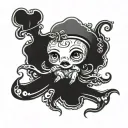 bb squid baby boy tattoo design idea