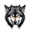 wolf skin tattoo design idea