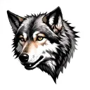 wolf skin tattoo design idea