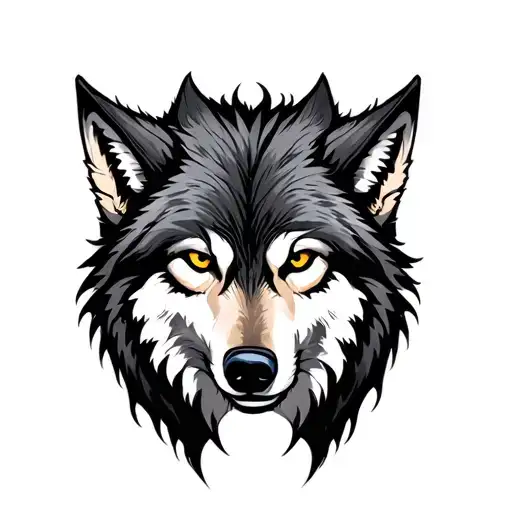 wolf skin tattoo design idea