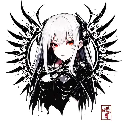 nier automata 2b tattoo design idea