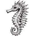 seahorse tattoo design idea