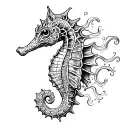 seahorse tattoo design idea