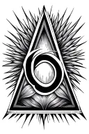 triangle with number six inside it tattoo design idea