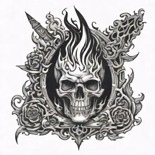Burning down by Alex Warren tattoo design idea