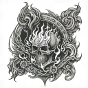 Burning down by Alex Warren tattoo design idea