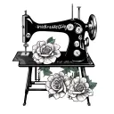 sewing machine Rita Marie tattoo design idea