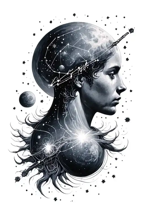 Orion constellation tattoo design idea