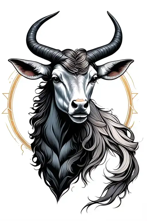 Taurus and virgo zodiac sign tattoo design idea