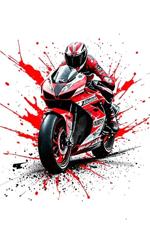 supersport racing tattoo design idea