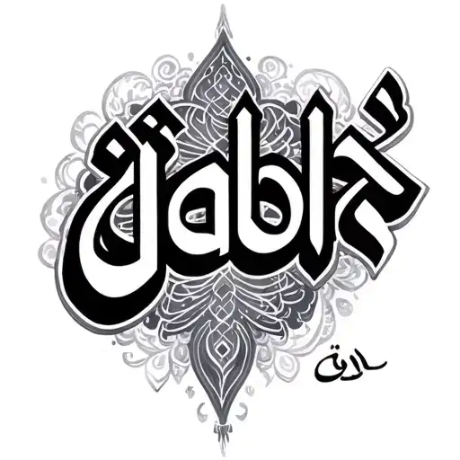 sabr text in Arabic stretched out horizontally ribcage tattoo tattoo design idea