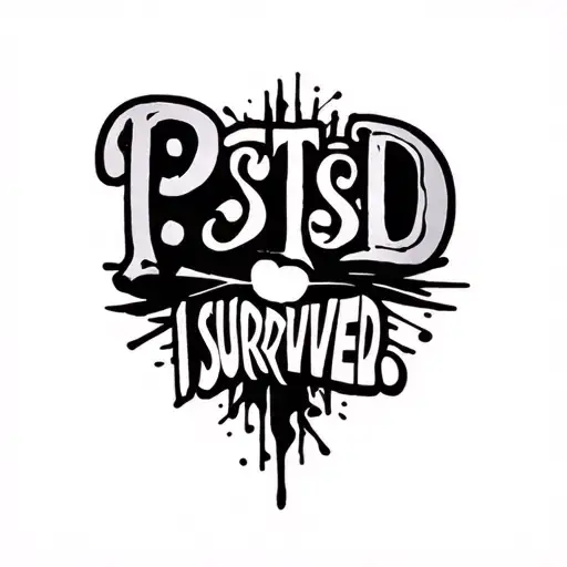 "Ptsd I survived" "Ptsd I survived" trauma tattoo design idea