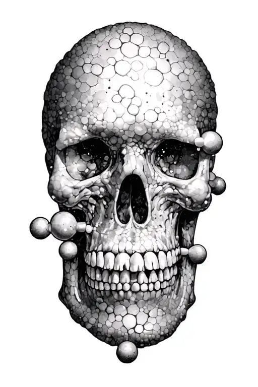 dopamine serotonin molecule tattoo design idea