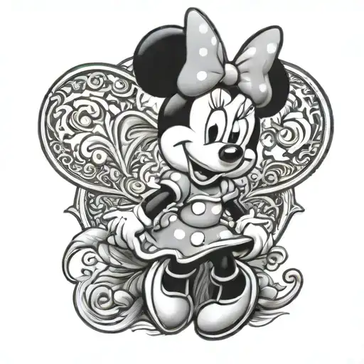 Minnie Mouse tattoo design idea