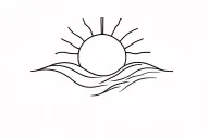 sun wave forming the shape tattoo design idea