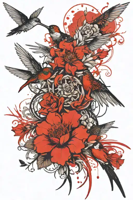 Spine tattoo. Classy,sexy,memorialized for grandmother who passed on January 6th 2024. Hummingbirds. Japanese dragon.🌸 tattoo design idea