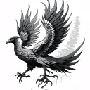 Rainbow Phoenix tattoo design idea