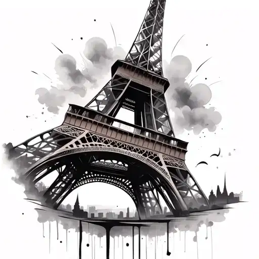 Eiffel Tower tattoo design idea