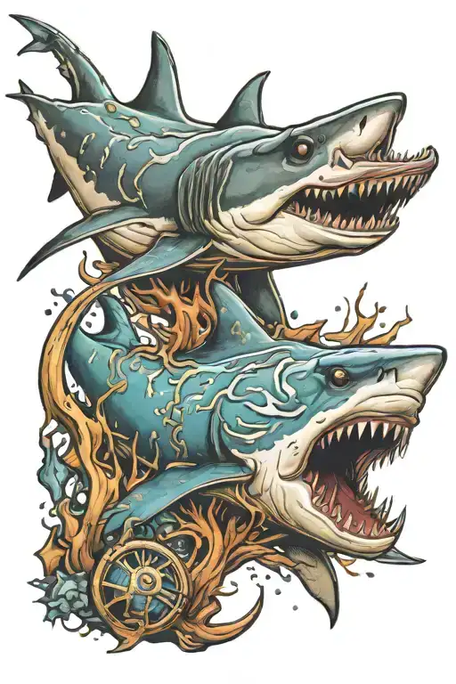 Hammer Shark tattoo design idea