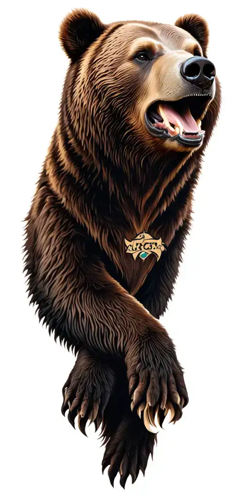 Chicago bear head tattoo design idea