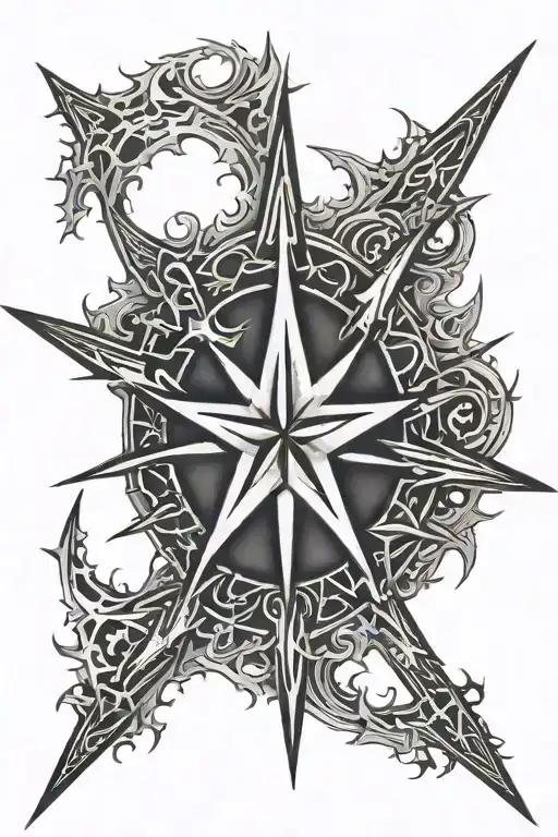 chaos star tattoo design idea