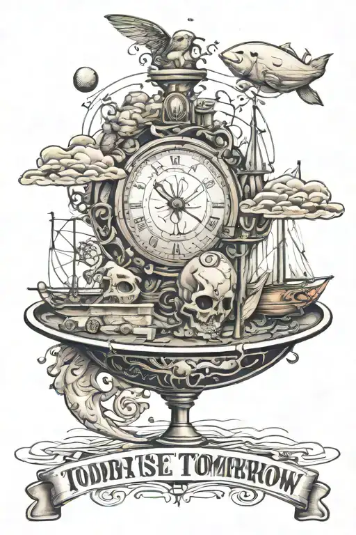 today determines your tomorrow tattoo design idea